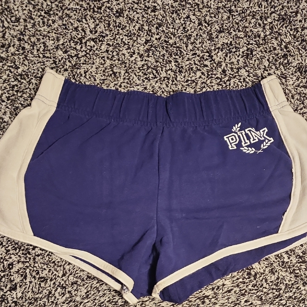 Victoria's Secret Blue and Cream Athletic Shorts